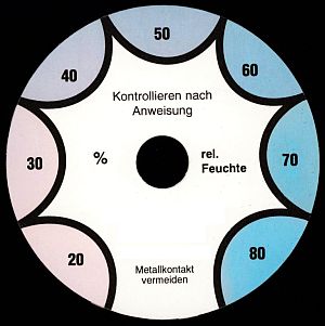 Bild von Feuchte-Messkarte 20-80 %rF rund
