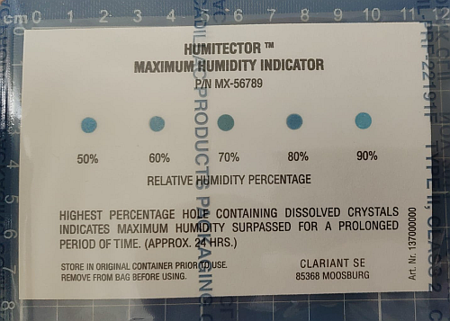 Bild von Feuchte-Messstreifen 50-90 %rF irreversibel